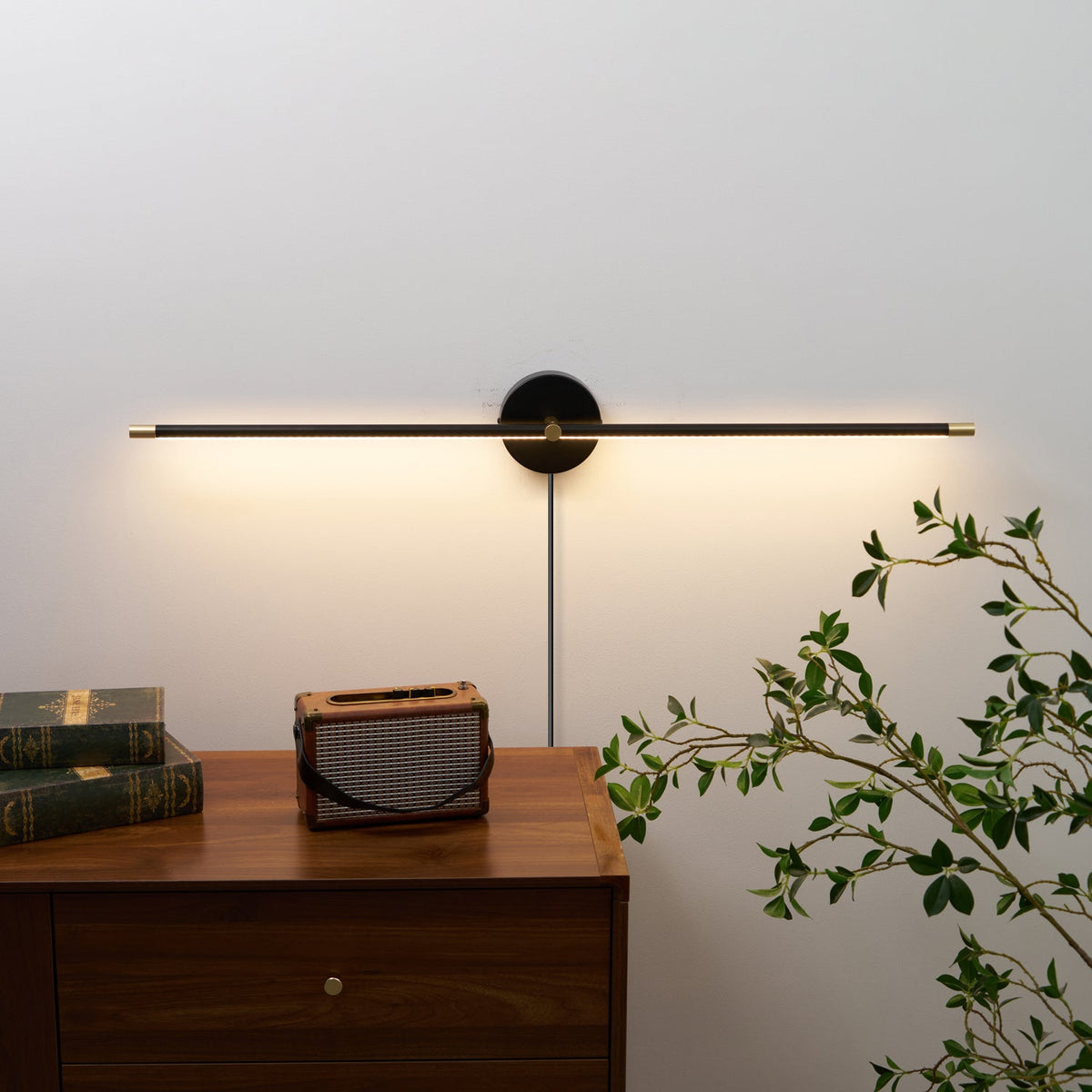 Minimalist Linear LED Plug-in Wall Lamp