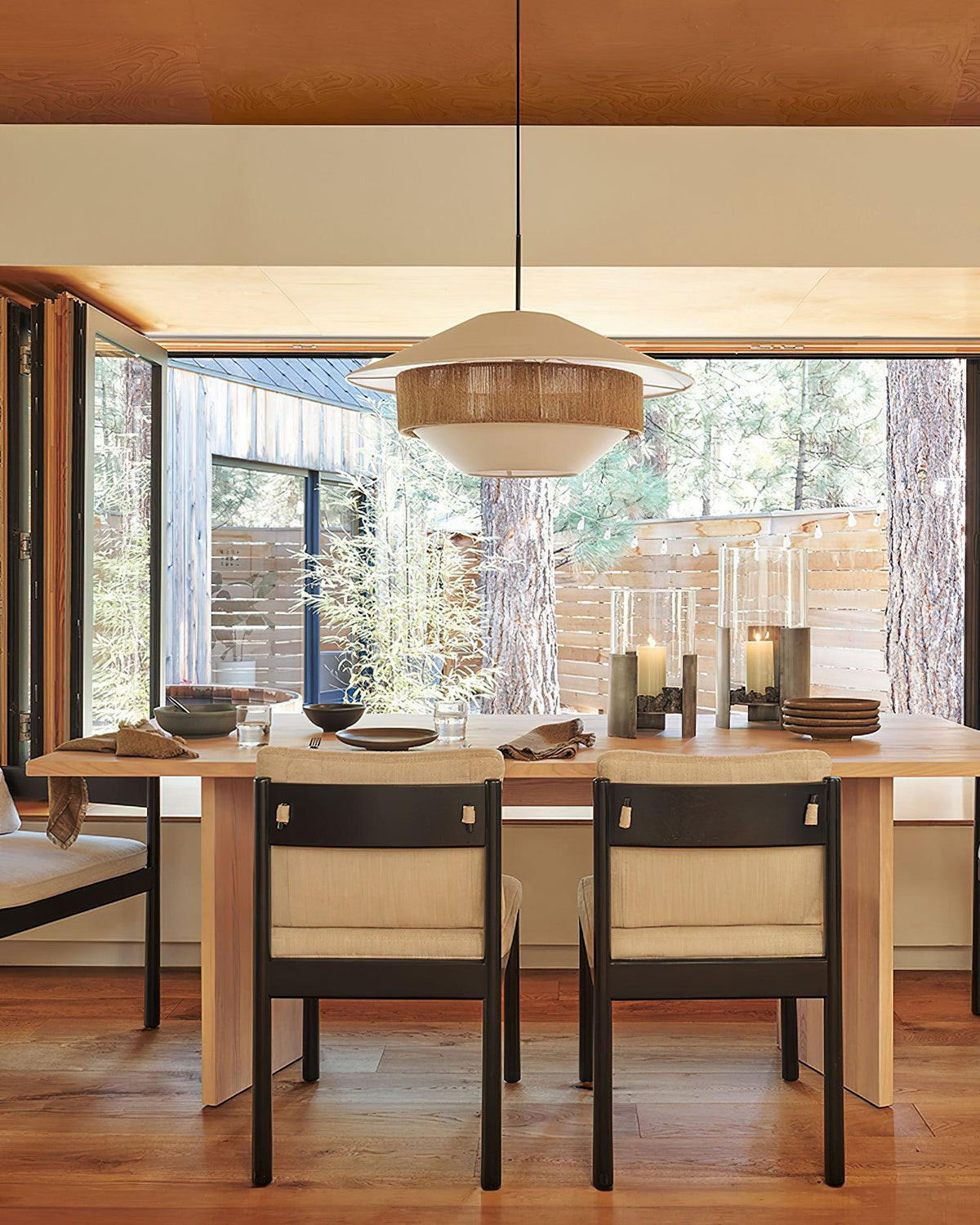 Mixed Woven Pendant Light