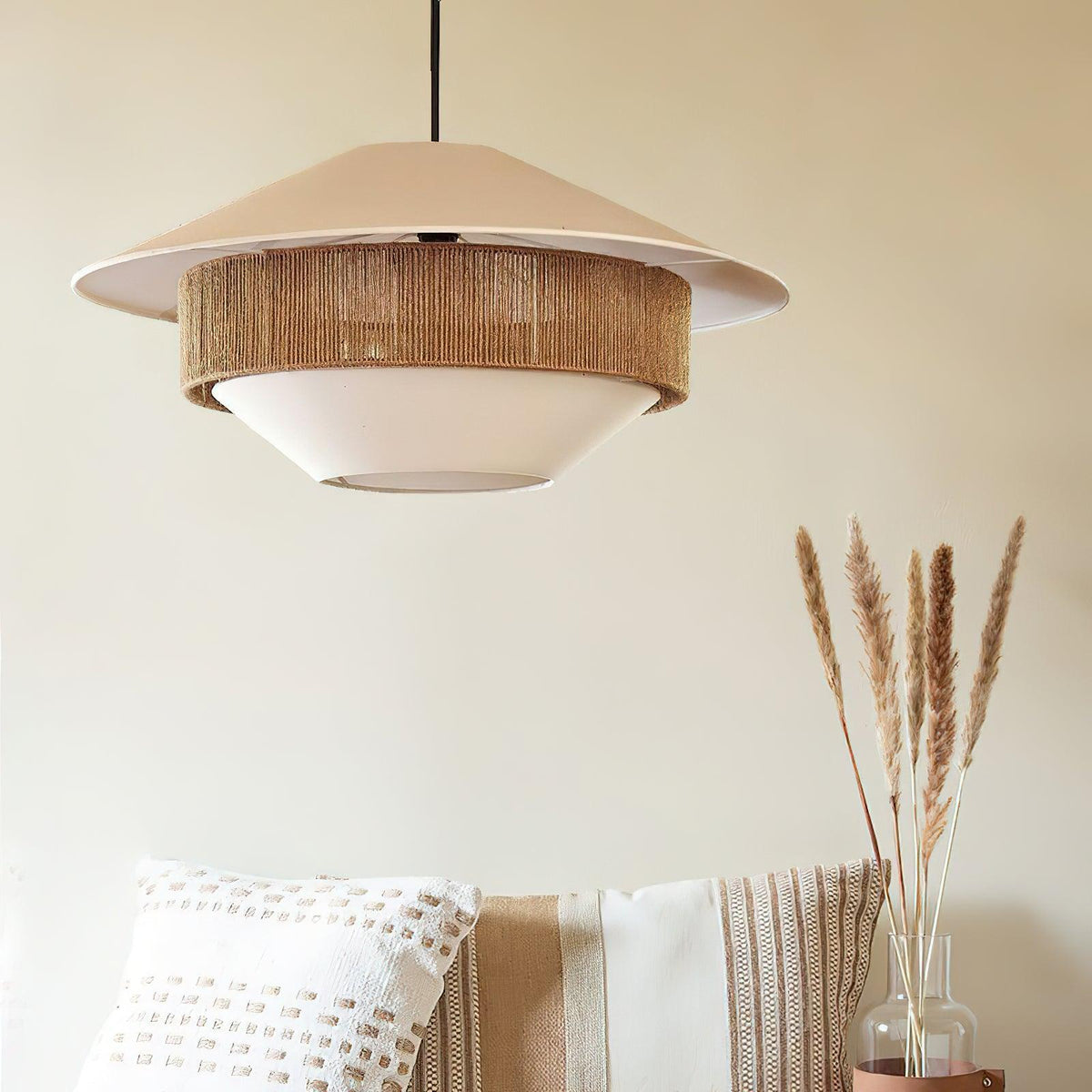 Mixed Woven Pendant Light