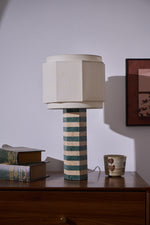Modari Striped Stone Table Lamp