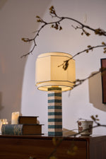 Modari Striped Stone Table Lamp