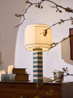 Modari Striped Stone Table Lamp