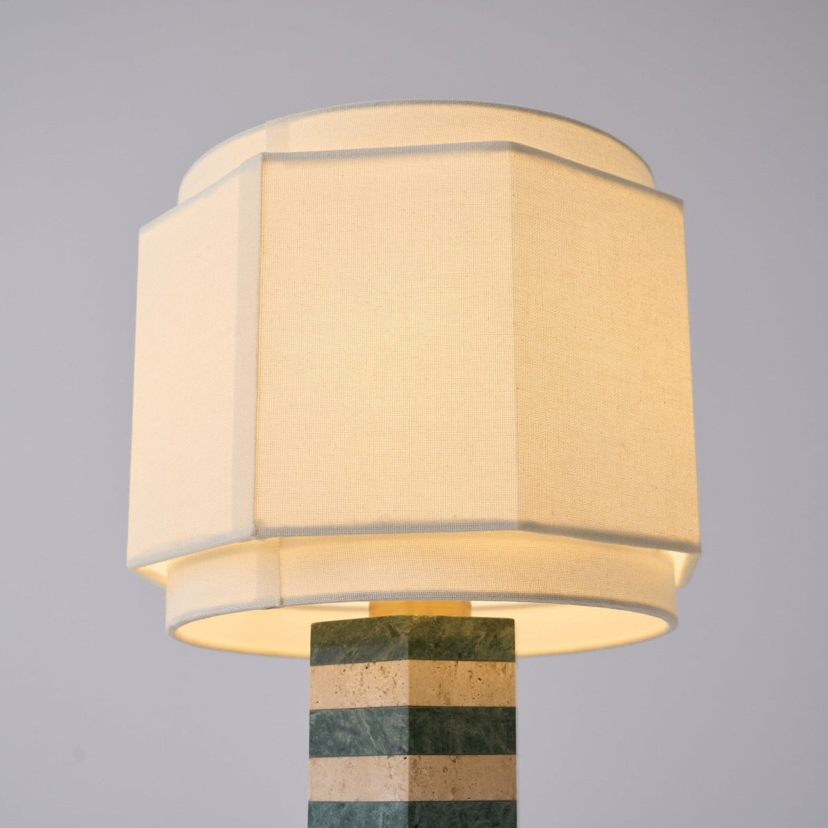 Modari Striped Stone Table Lamp