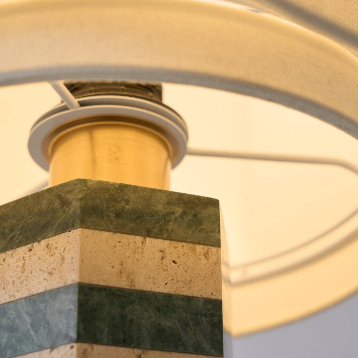 Modari Striped Stone Table Lamp