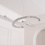 Modern Crystal Double C Chandelier