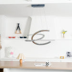 Modern Crystal Double C Chandelier