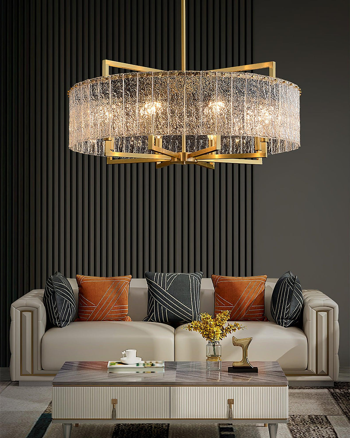 Modern Drum Chandelier