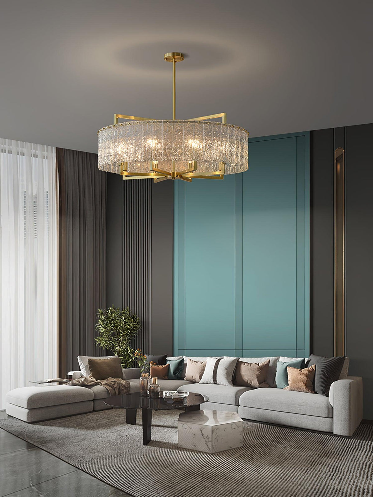 Modern Drum Chandelier