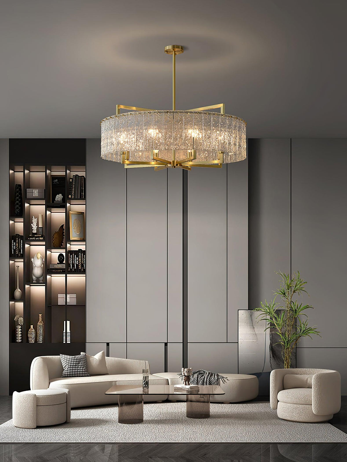 Modern Drum Chandelier
