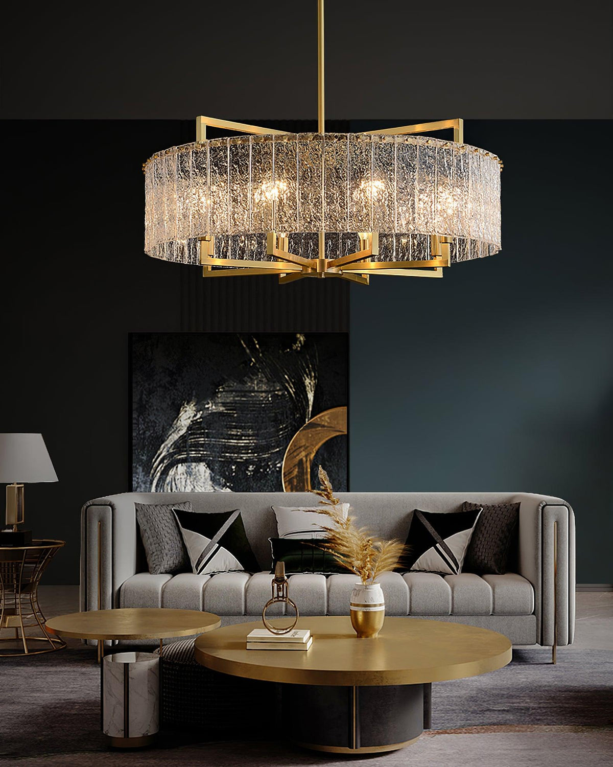 Modern Drum Chandelier