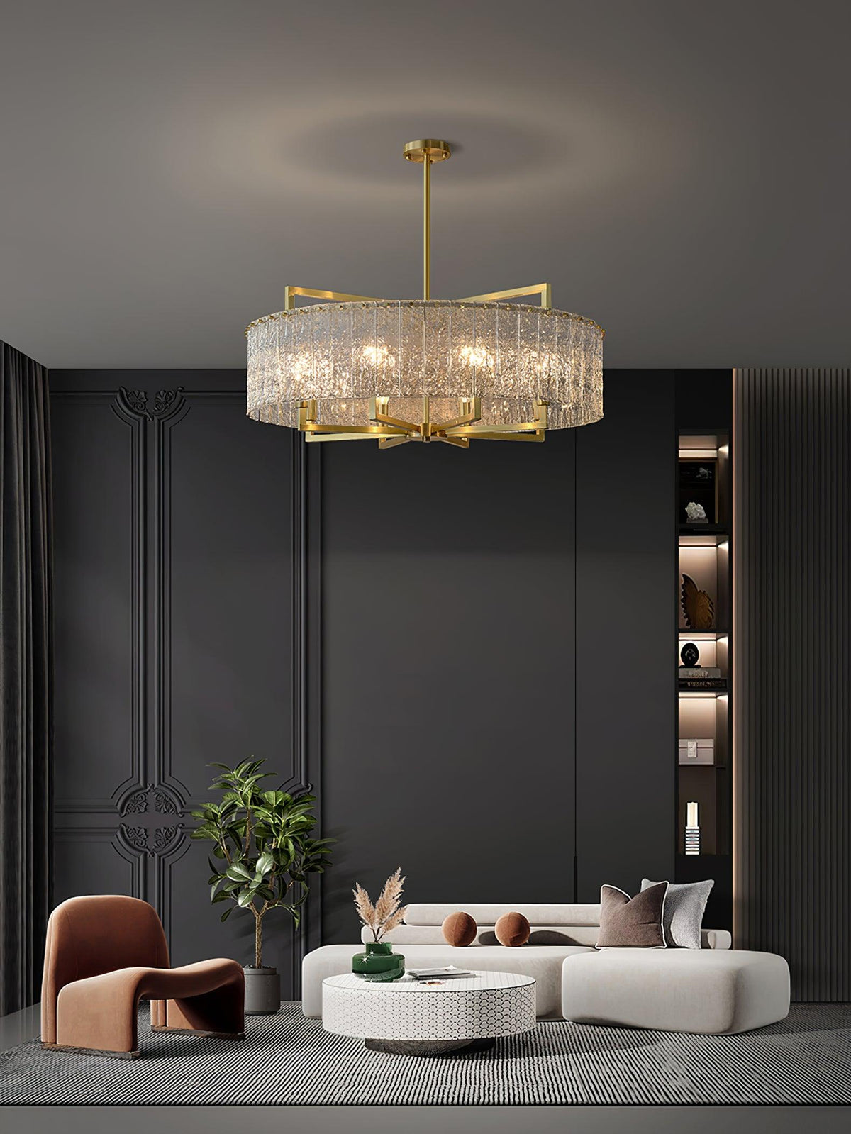 Modern Drum Chandelier