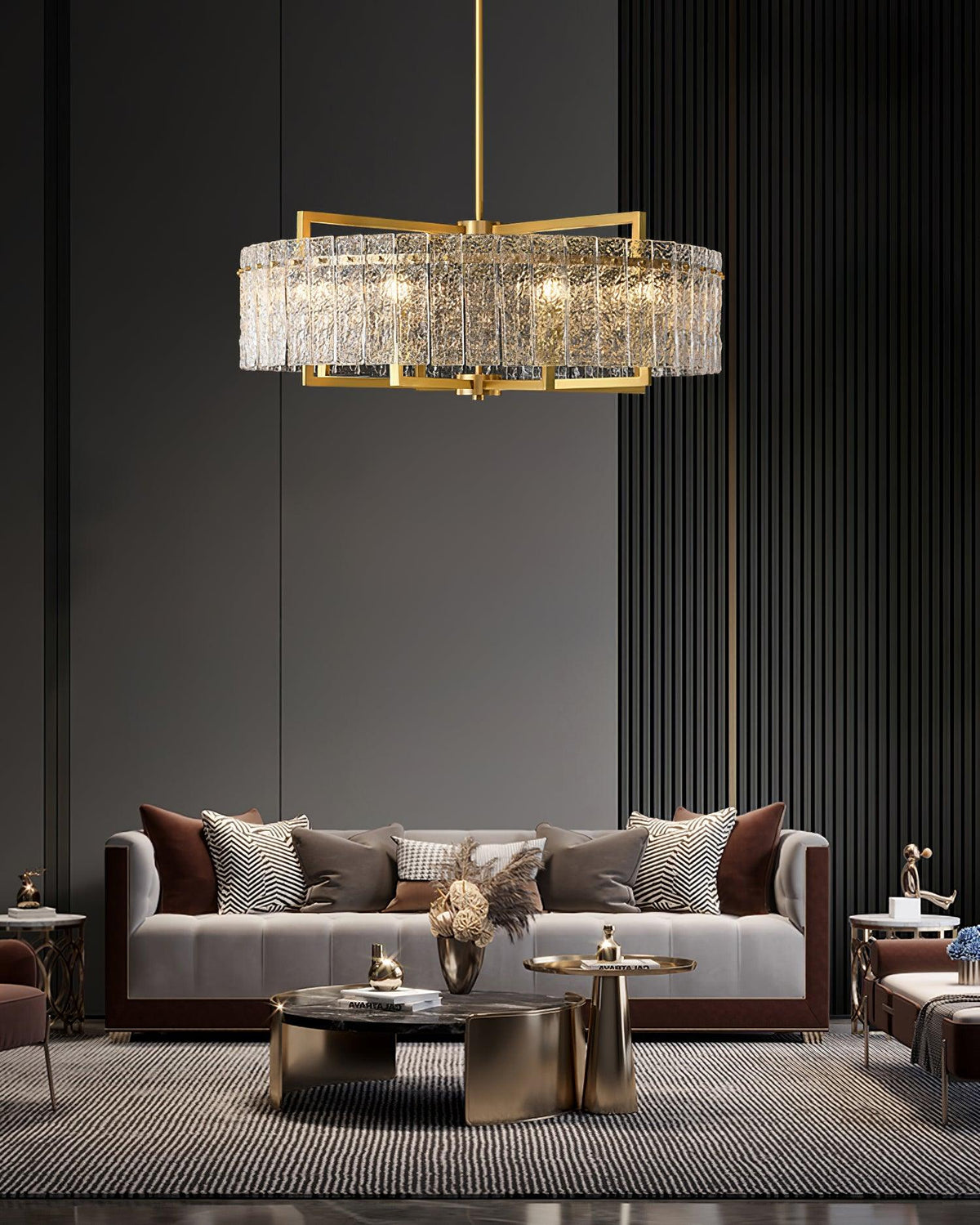 Modern Drum Chandelier