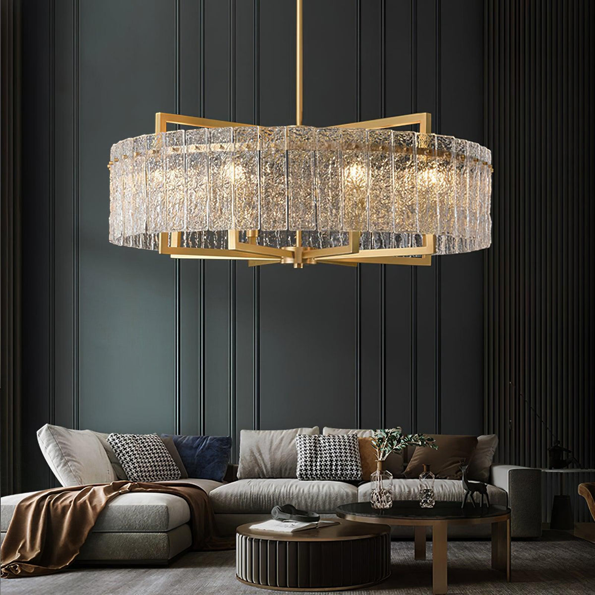 Modern Drum Chandelier