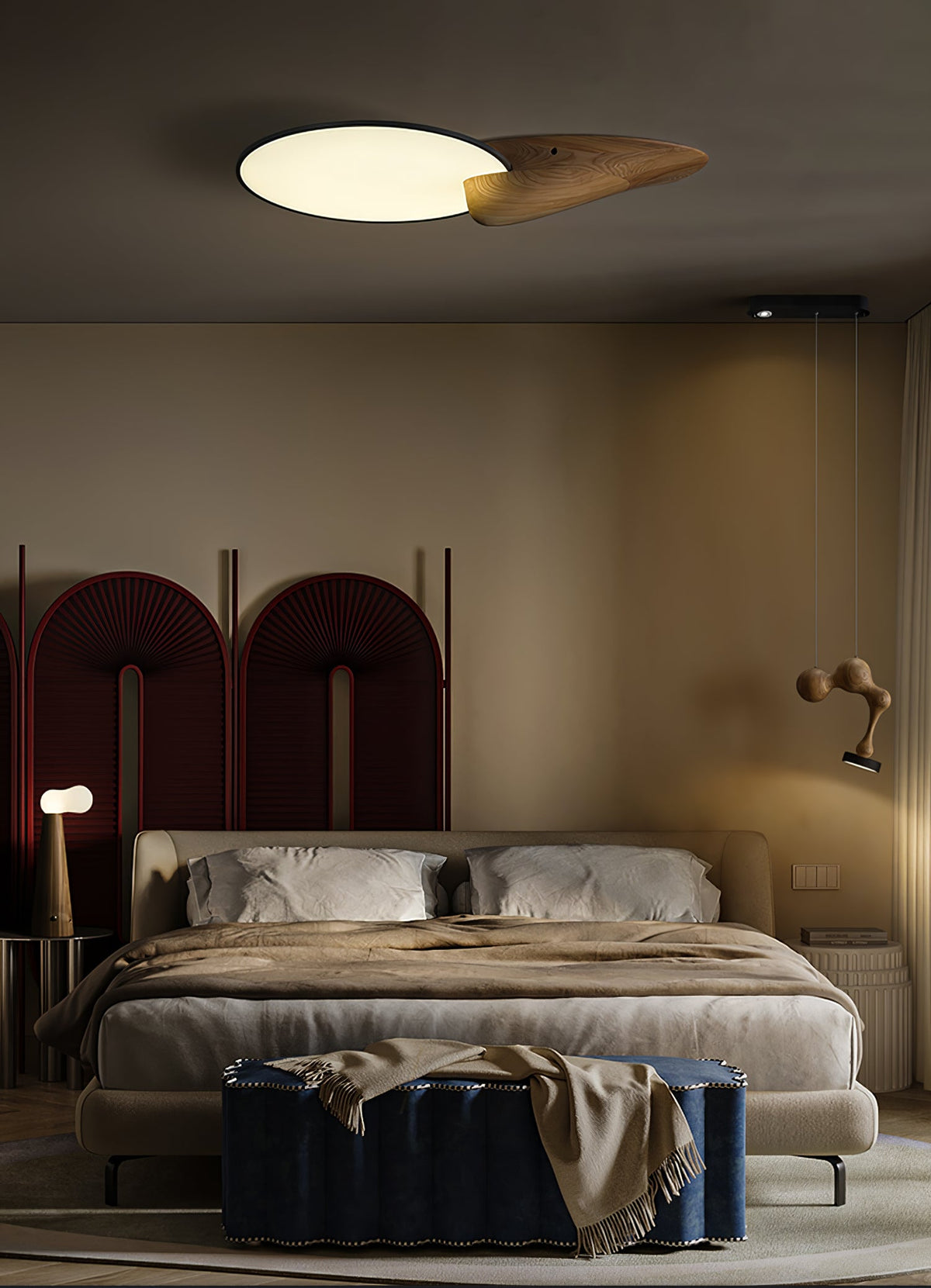 Molecule Wooden Pendant Light