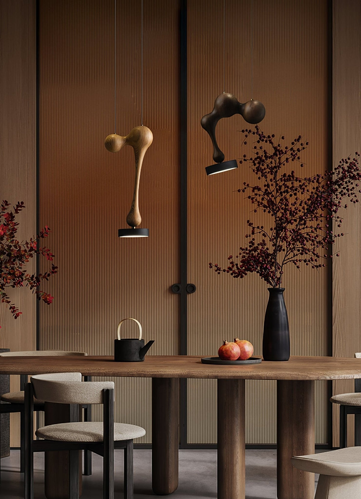 Molecule Wooden Pendant Light