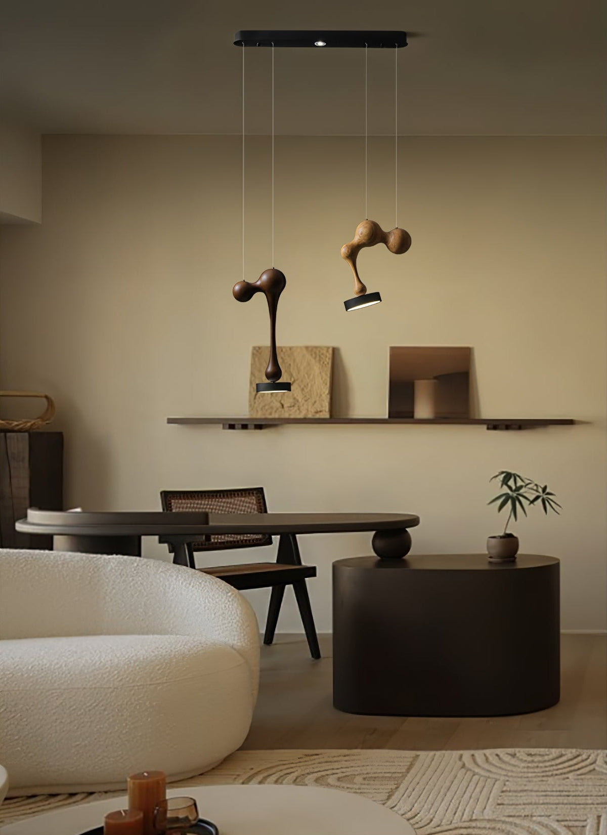 Molecule Wooden Pendant Light