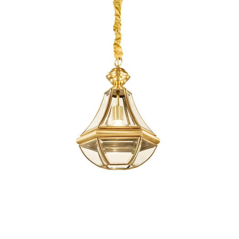 Monterey Polished Brass Outdoor Pendant Light 9.8"