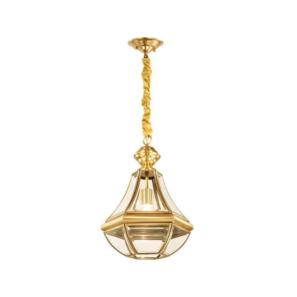 Monterey Polished Brass Outdoor Pendant Light 9.8"
