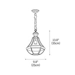 Monterey Polished Brass Outdoor Pendant Light 9.8"