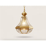 Monterey Polished Brass Outdoor Pendant Light 9.8"