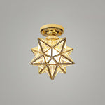 Moravian Star Brass Ceiling Light 7.9"