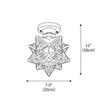 Moravian Star Brass Ceiling Light 7.9"