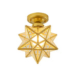 Moravian Star Brass Ceiling Light 7.9"