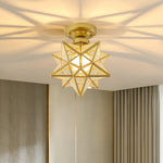 Moravian Star Brass Ceiling Light 7.9"