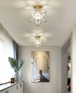 Moravian Star Brass Ceiling Light 7.9"
