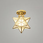 Moravian Star Brass Ceiling Light 7.9"