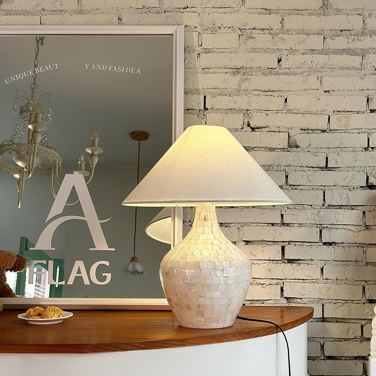 Mosaic Table Lamp 16.5"