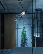 Mouth Blown Crystal Glass Pendant Lamp