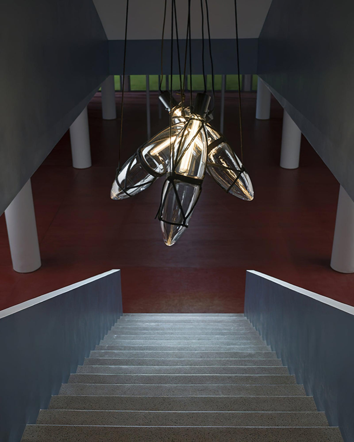 Mouth Blown Crystal Glass Pendant Lamp