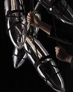 Mouth Blown Crystal Glass Pendant Lamp