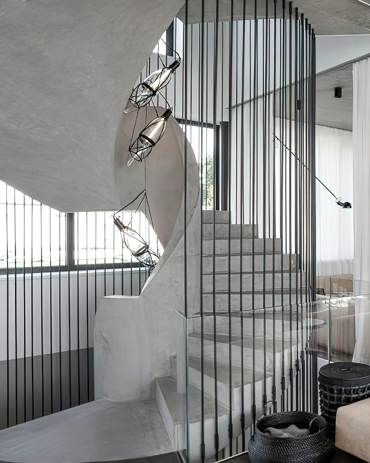 Mouth Blown Crystal Glass Pendant Lamp