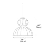 Mulberry Silk Formakami Pendant Light
