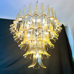 Amber Murano Glass Petals Chandelier