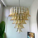 Amber Murano Glass Petals Chandelier