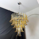 Amber Murano Glass Petals Chandelier