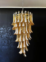 Murano Amber Petals Spiral Chandelier