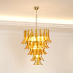 Murano Amber Lily Chandelier