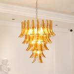 Murano Amber Lily Chandelier