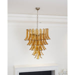 Murano Amber Lily Chandelier