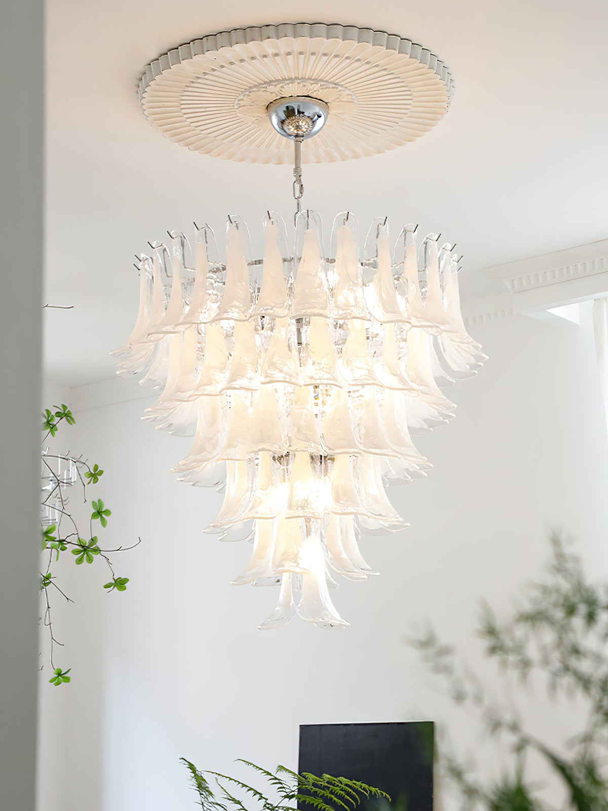 Murano Glass Petals Chandelier