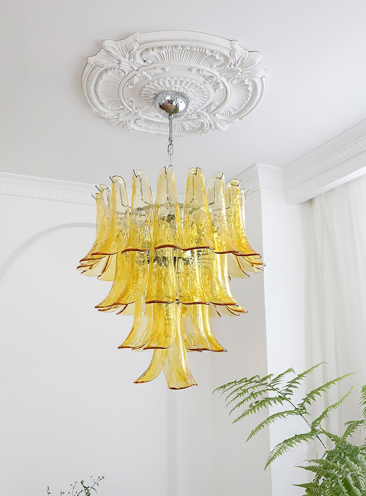 Murano Glass Petals Chandelier