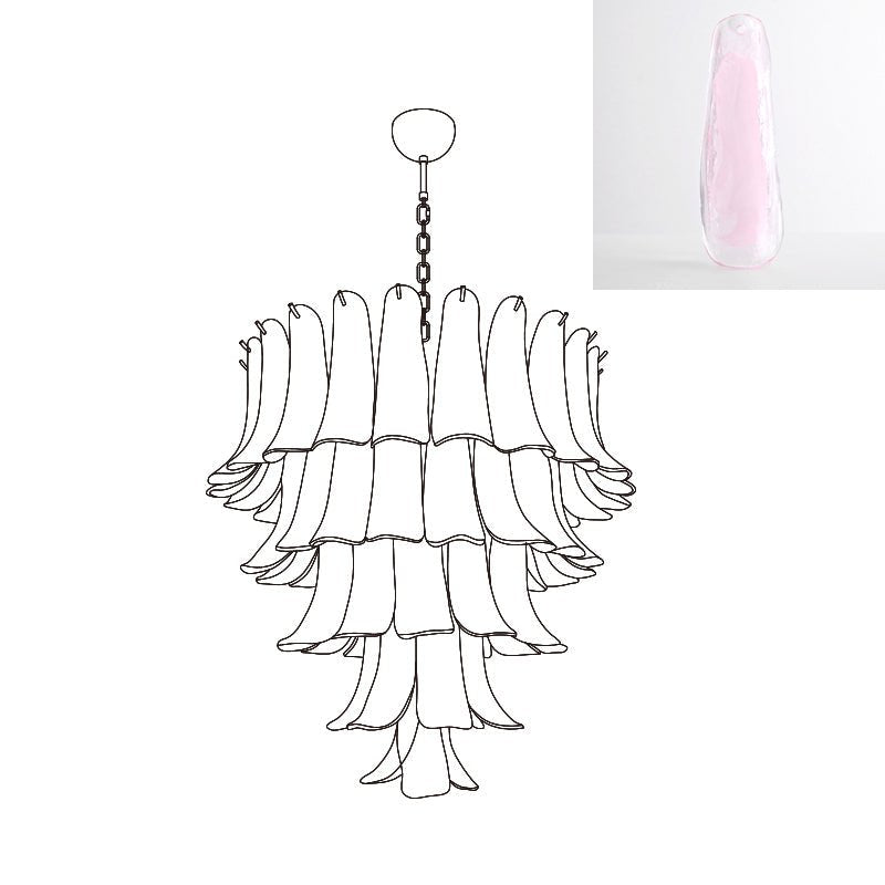 Murano Glass Petals Chandelier