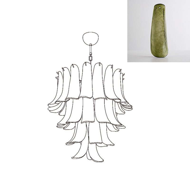 Murano Glass Petals Chandelier