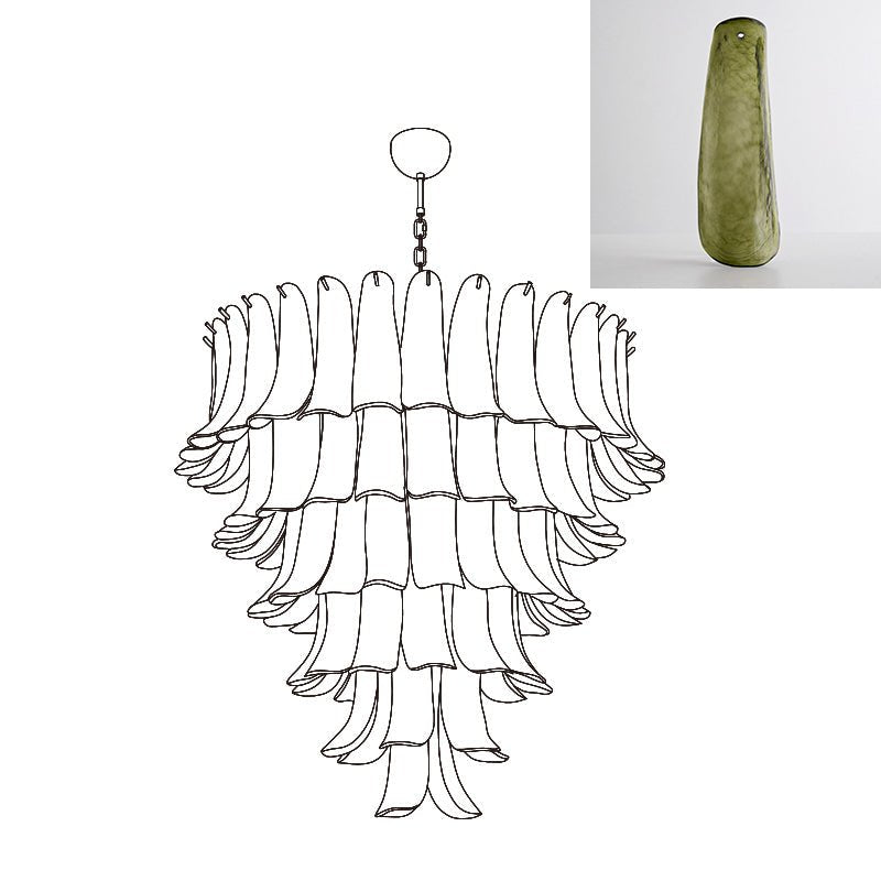 Murano Glass Petals Chandelier