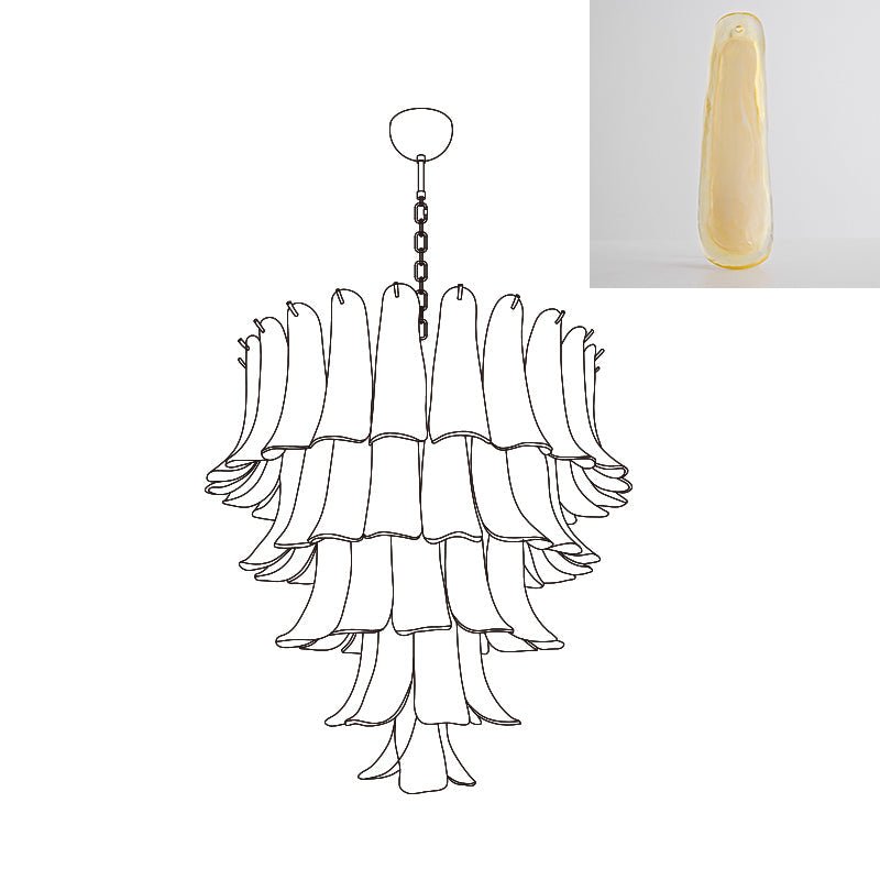 Murano Glass Petals Chandelier