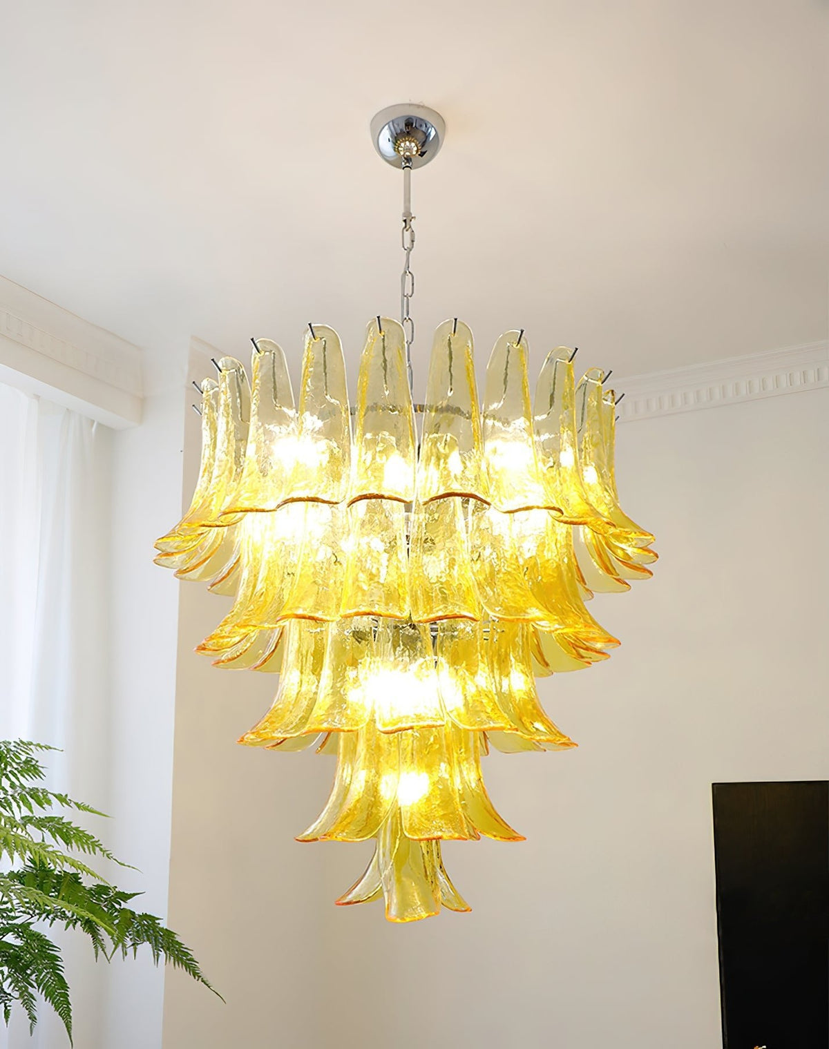 Murano Glass Petals Chandelier